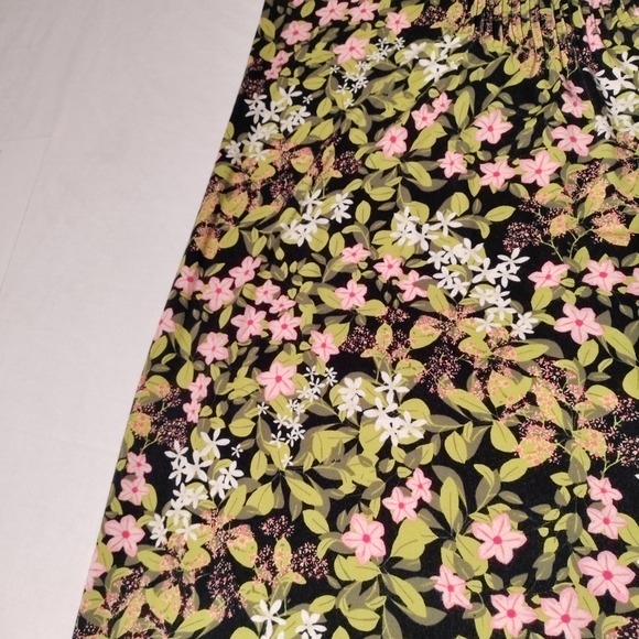 J. Jill Wearever Collection Midi Dress Women's Size M Sleeveless Floral Knit - Picture 11 of 16